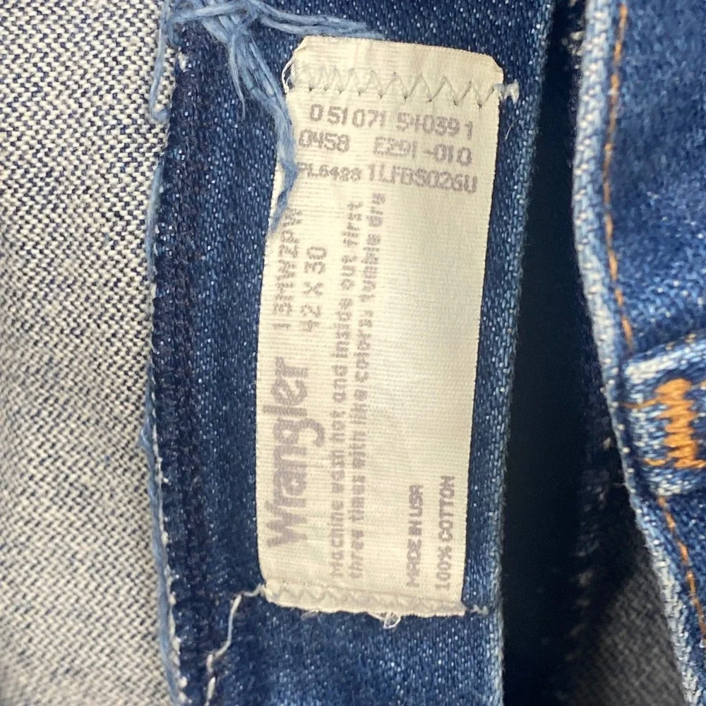 Wrangler Western Mens 42x30 Vintage Made in USA Cowboy Cut Blue Jeans 13MWZPW‎